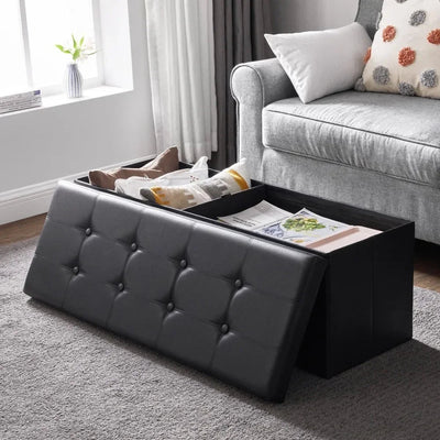 43" Leather Ottoman Bench - Build Your Own Dream Home