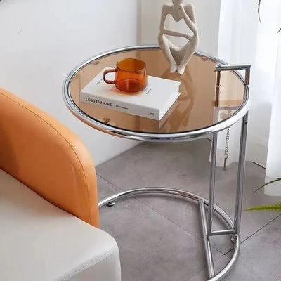 Glass Creative Lift, Round Geometric Side Table - Build Your Own Dream Home