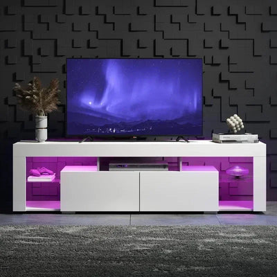 Media Console LED TV Stand with Storage - Build Your Own Dream Home