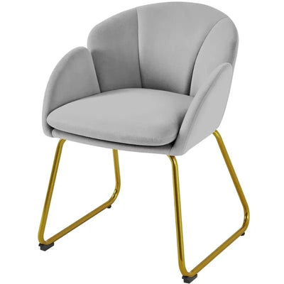 Modern Velvet Accent Armchair with Golden Metal Legs - Build Your Own Dream Home
